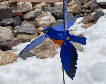 Bluebird Whirligig (Body 7.75”L /Wingspan 11”L)