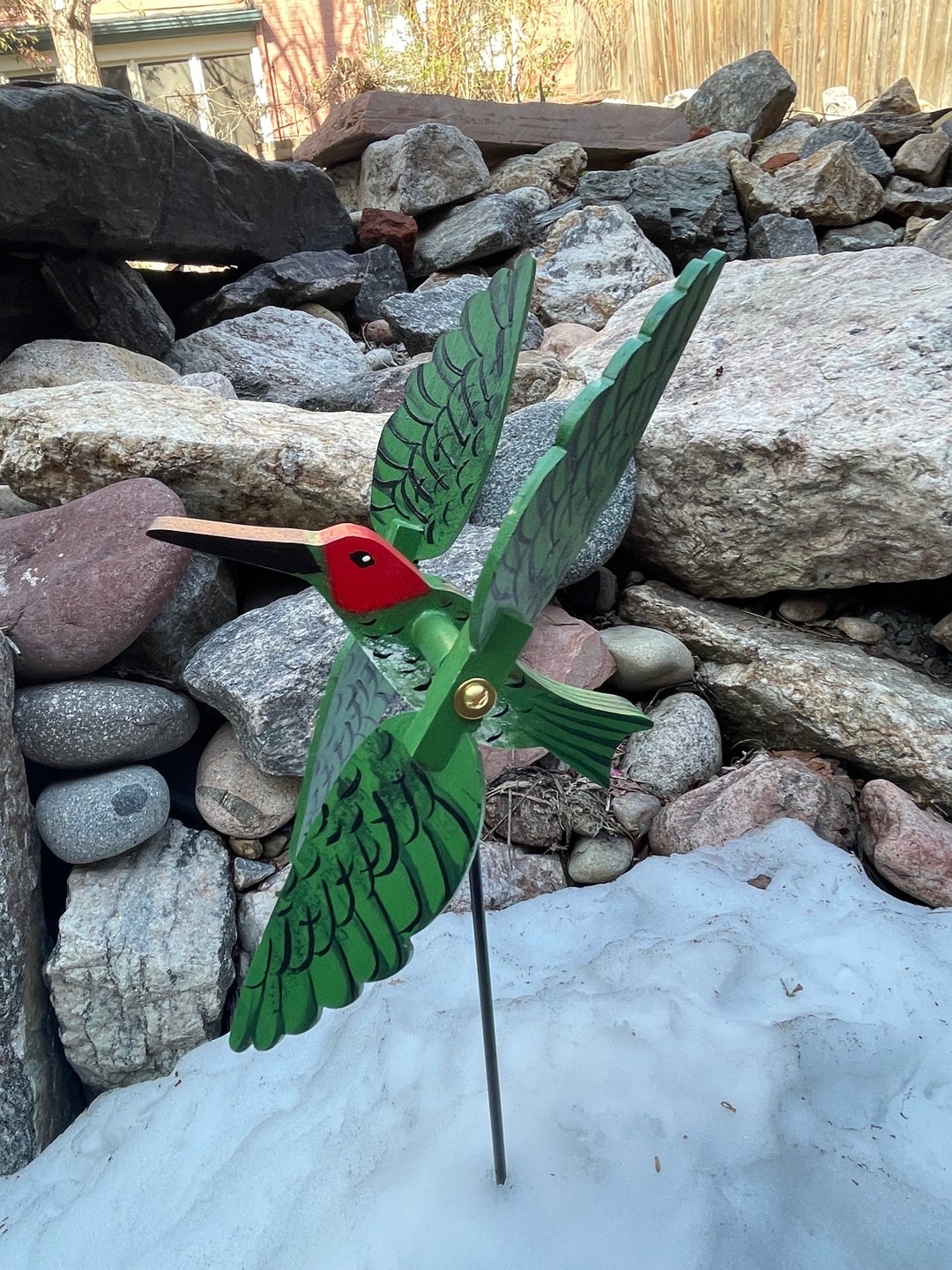 Hummingbird Whirligig (body 7”L /wingspan 10”L) - Etsy