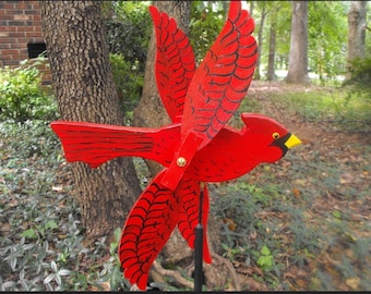 Large Cardinal Whirligig  (Body 17”/Wings 19”)