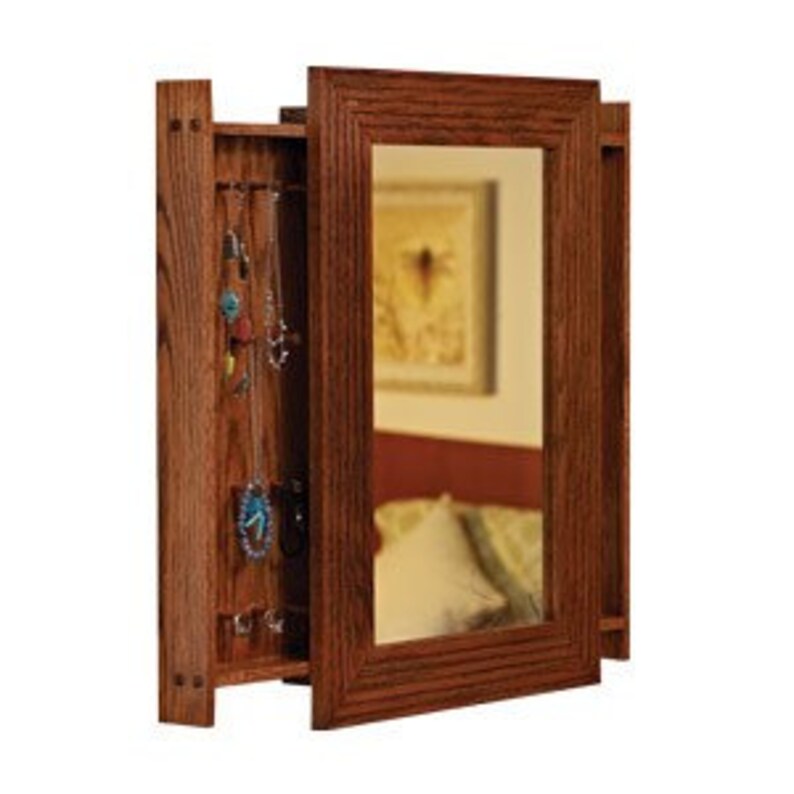 Mirrored Jewelry Cabinet Woodworking Plan Etsy