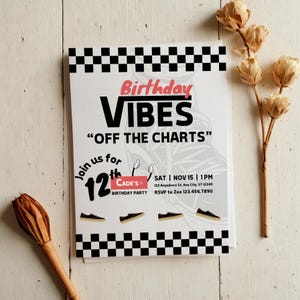 Vans Vibes Geburtstagseinladung Junge Geburtstag Skateboard Cooler Geburtstag Bearbeitbare Digitale Vorlage SOFORT DOWNLOAD