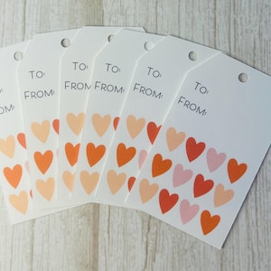 Hearts Gift tag / Gift tag / Paper tag / Hearts / Pageandpaisleyco