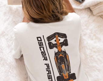 Oscar Piastri McLaren Formula 1 Car Graphic Tee, F1 Unisex T-Shirt, F1 Racing Apparel, Oscar Piastri Fan T-Shirt, Formula 1 Racing Fan Gift