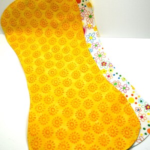 Cotton Burp cloths--Flowers and Sunshine (set of two)