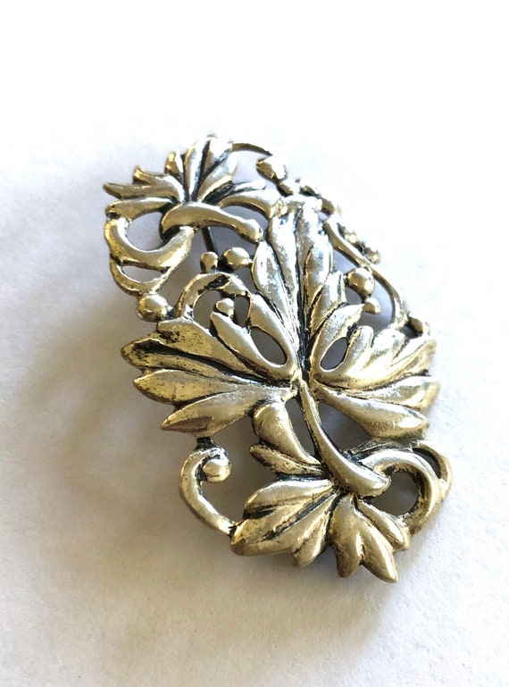 Danecraft Brooch Berries and Leaves Sterling Silv… - image 4