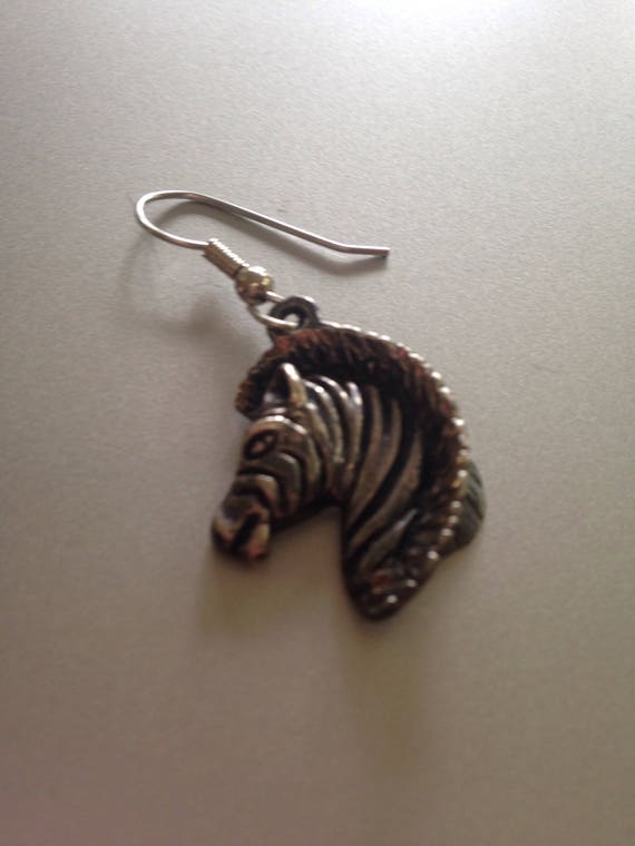 Sterling Silver Zebra Earrings - image 3