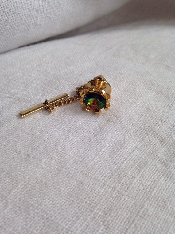 Men's Watermelon Rivoli Rhinestone Cufflinks and … - image 3