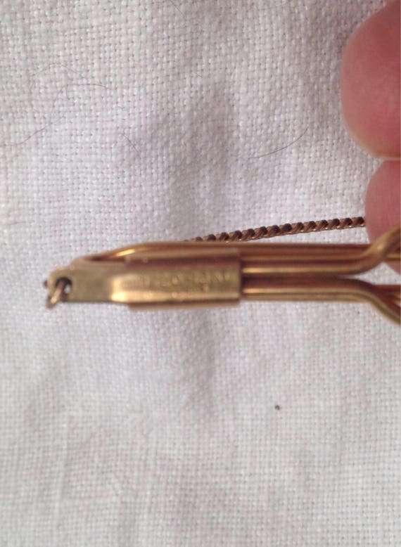 Gold Filled Hematite Cufflinks and Tie Bar Clasp - image 6