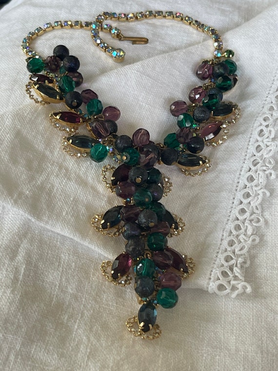 Stunning Juliana Necklace Mardi Gras Metal Beads B