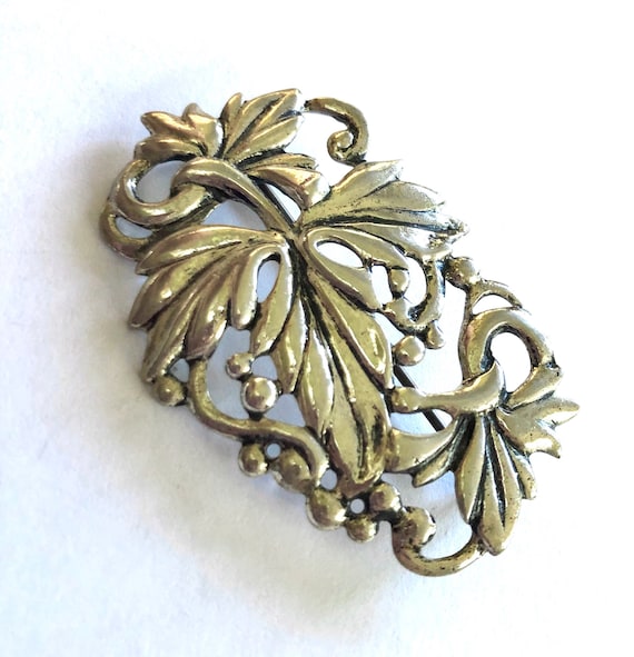 Danecraft Brooch Berries and Leaves Sterling Silv… - image 1