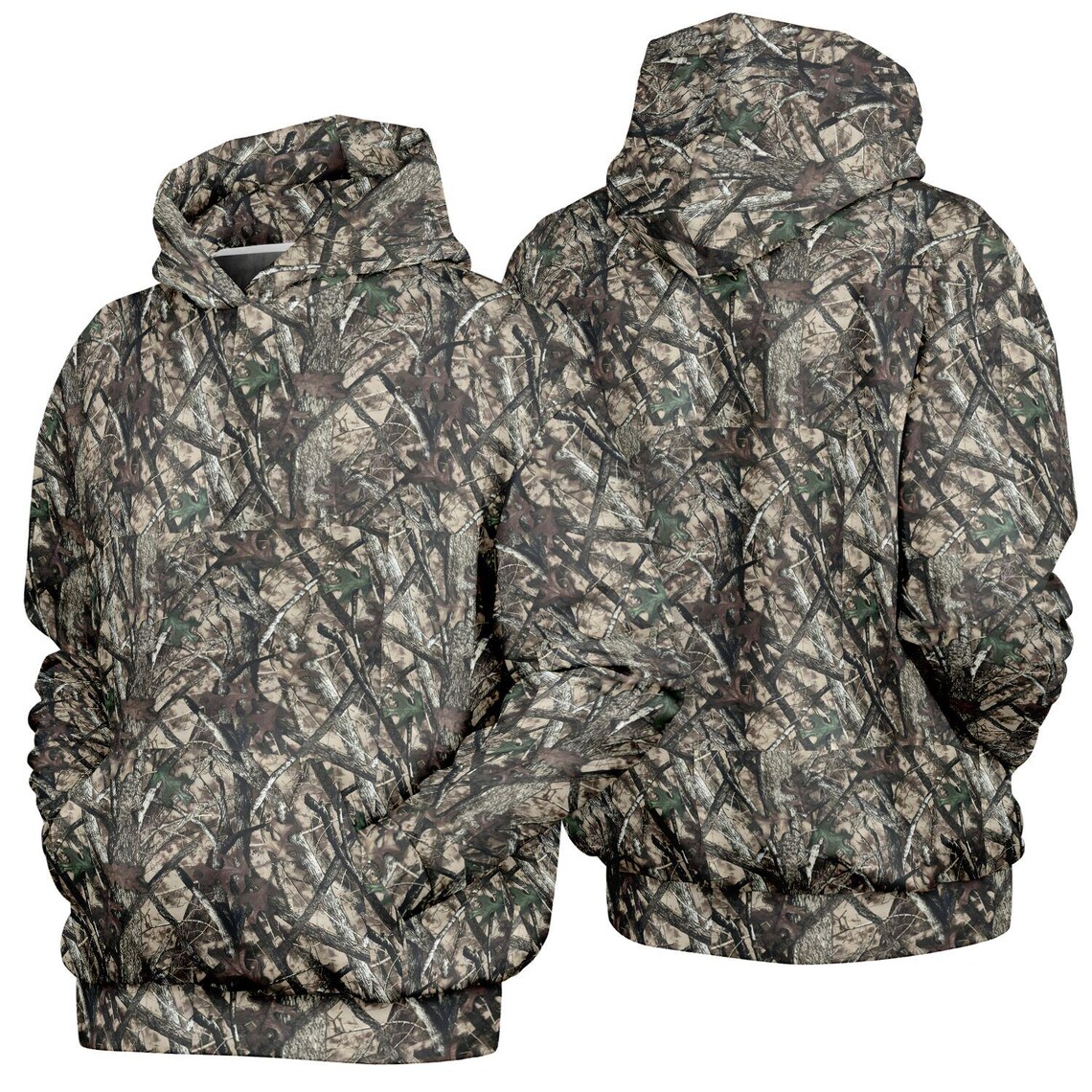 Camo Oversized Bow Detail Hoodie