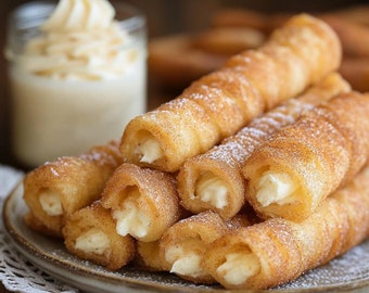 Receta de rollitos de queso crema y canela (descarga digital) – Postres fáciles de hornear