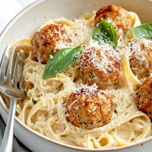 MELHOR RECEITA de Almôndegas de Frango Caseiras com Fettuccine Alfredo Baixar.