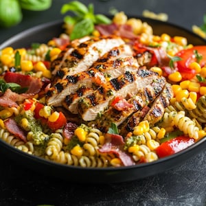 Grilled Chicken Pesto Pasta Salad Recipe (Digital Download)