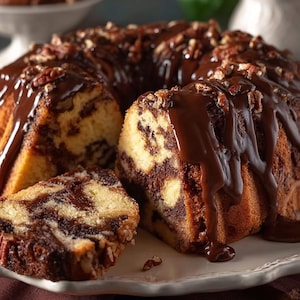 German Chocolate Pecan Pound Cake Recipe (PDF Download)