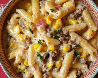 EASY RECIPE For Creamy Beef Shells Pasta Recipe: Fast Family Dinner (Digital Download PDF)
