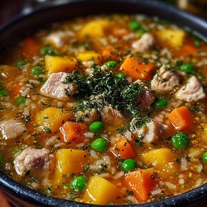 LA MEJOR RECETA para una abundante sopa de cebada y verduras con carne molida descargar.