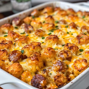 Cheesy Tater Tot Breakfast Casserole Recipe (Digital Download)