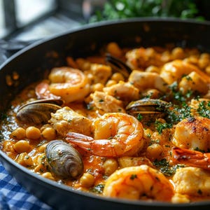 BEST RECIPE For Mediterranean Seafood & Chickpea Stew Recipe Download.