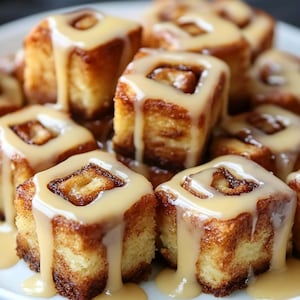 Mini Cinnamon Roll Bites Recipe: Easy Caramel Glaze (Digital Download)