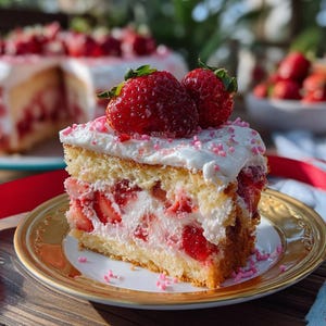 Strawberry Cream Layer Cake Recipe: Step-by-Step Guide (Digital Download)
