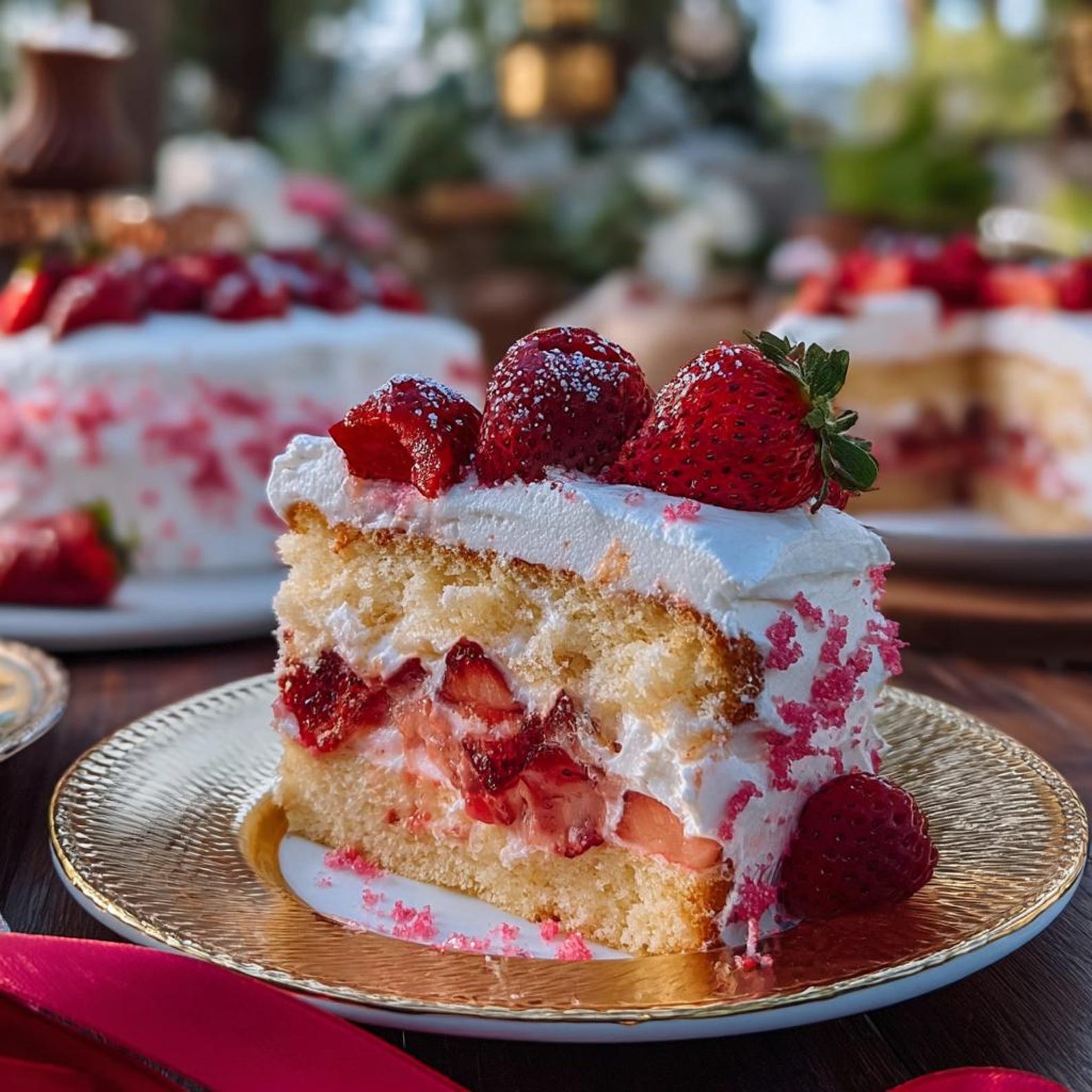 EASY RECIPE for Strawberry Cream Layer Cake Recipe: Step-by-step Guide ...