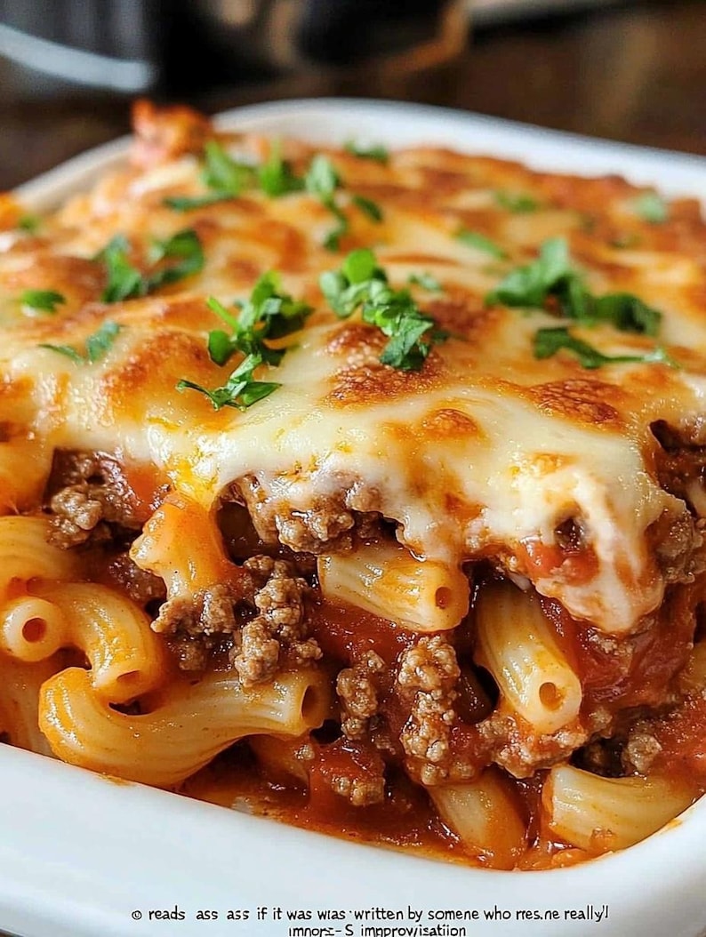 Cheesy Baked Beef Pasta Casserole Recipe – Easy Family Dinner ...