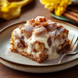 Cinnamon Roll French Toast Casserole Recipe (PDF Download)