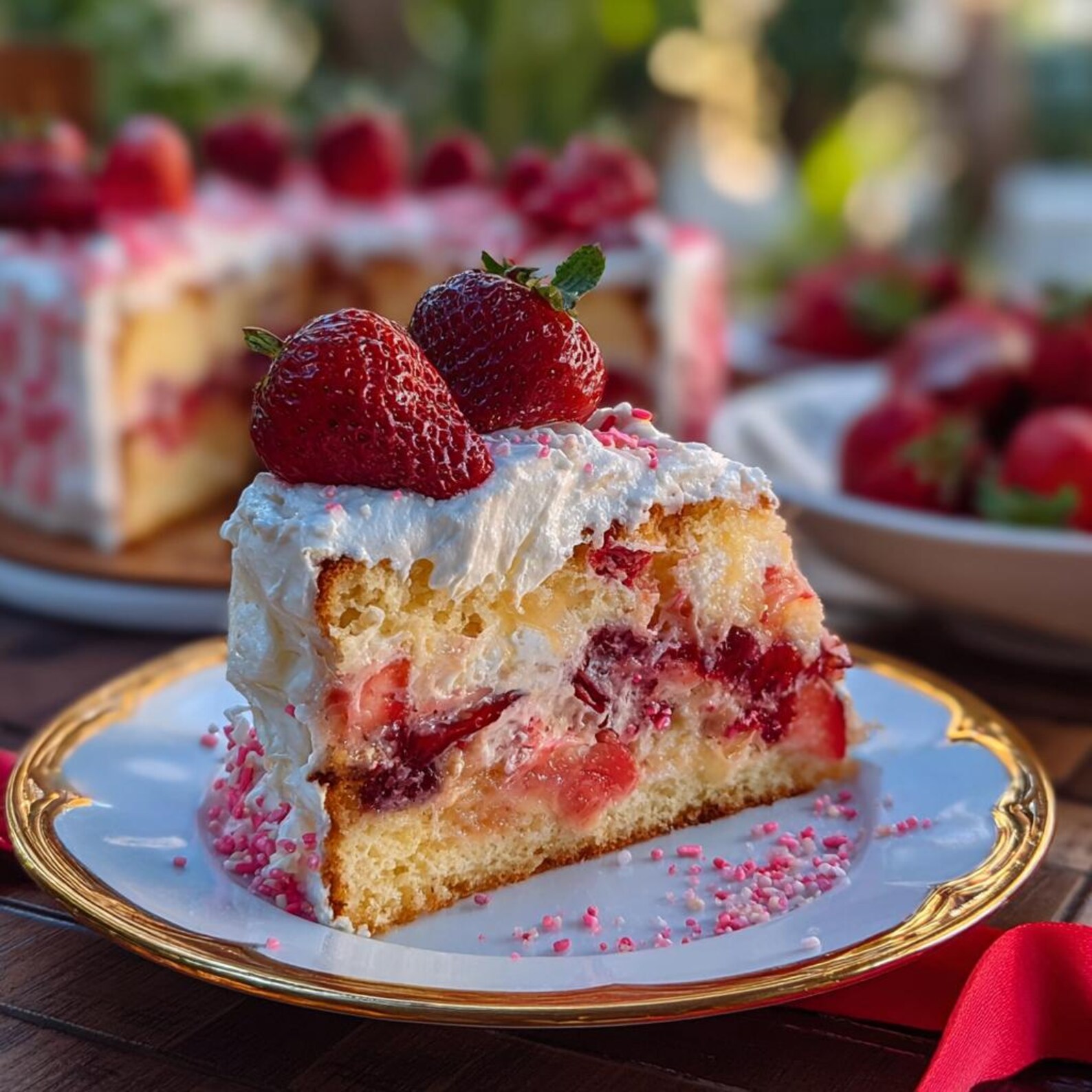 EASY RECIPE for Strawberry Cream Layer Cake Recipe: Step-by-step Guide ...