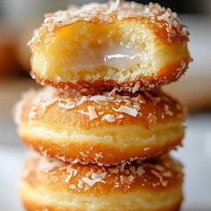 BESTES REZEPT für hausgemachte Donuts mit Kokoscreme - Sofortiger digitaler Download.