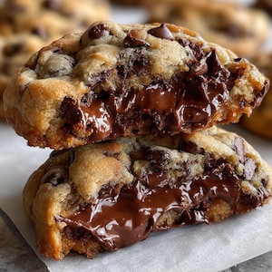 EASY RECIPE For Gooey Fudge-Stuffed Chocolate Chip Cookie Recipe (Digital Download)