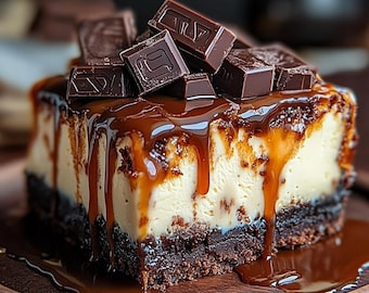 EASY RECIPE For Caramel Brownie Cheesecake Recipe (Digital Download)