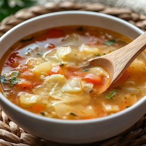 Hearty Cabbage Vegetable Soup Recipe (PDF) | Easy Healthy Comfort Food Dinner