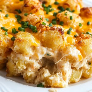 Chicken Alfredo Tater Tot Casserole Recipe (Digital Download)