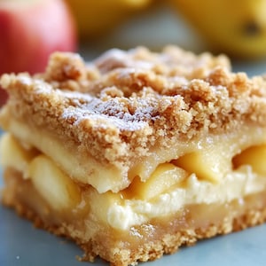 Apple Crumble Cheesecake Bars Recipe (Digital Download)