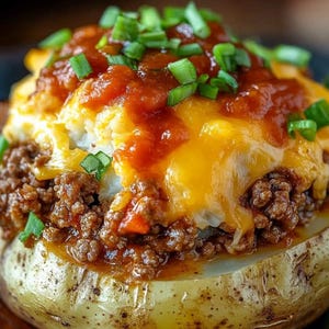 BEST RECIPE For Stuffed Baked Potatoes with Ground Beef And Cheese Recipe Download.