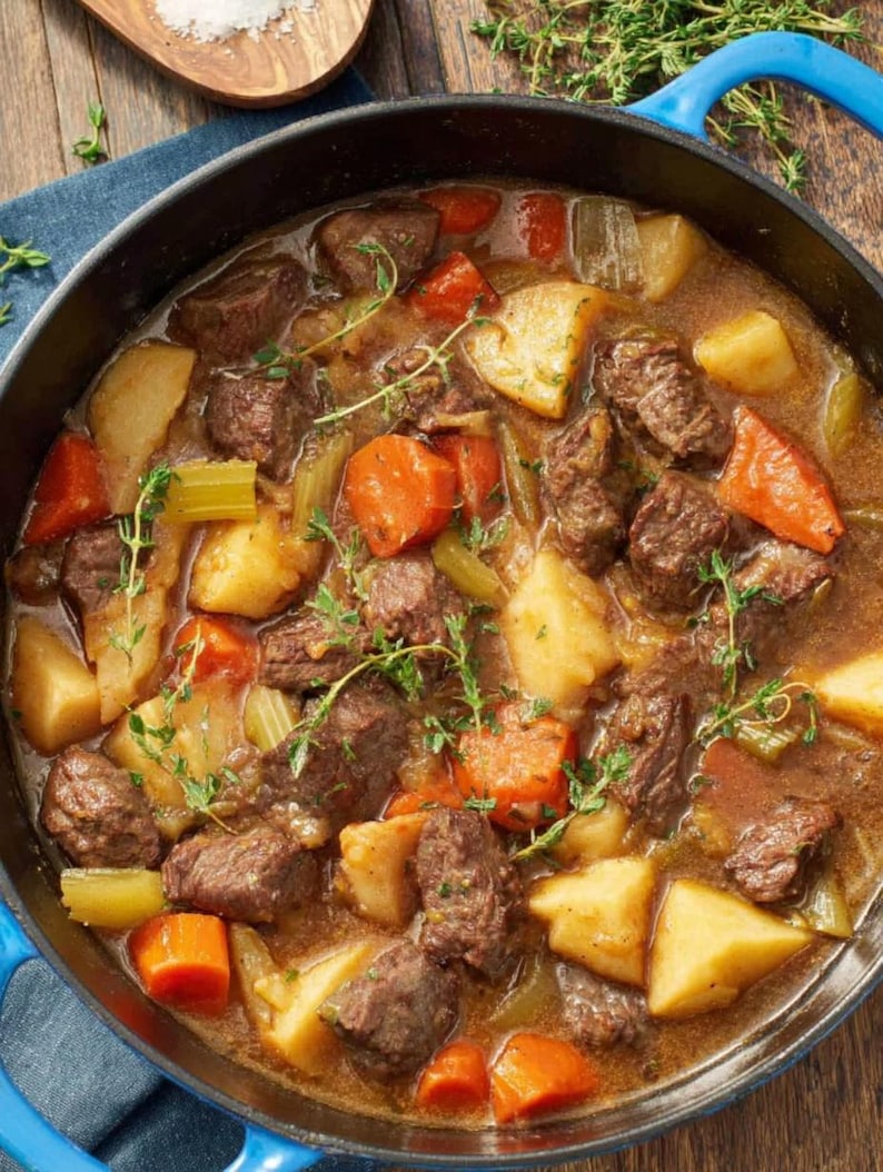 EASY RECIPE for Hearty Beef Stew Recipe | Homestyle Dinner (PDF ...