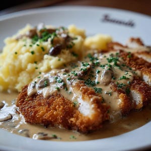 LA MEJOR RECETA de Schnitzel cremoso con puré de papas descargar.
