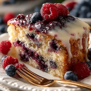 Blueberry Cream Cheese Coffee Cake Recipe (Digital Download)