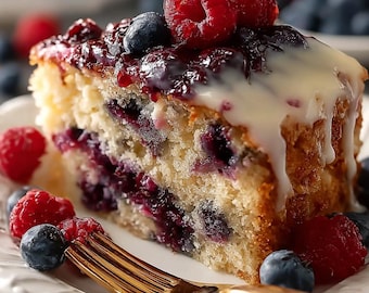 BESTES REZEPT für Blaubeer-Frischkäse-Kaffee-Kuchen-Rezept (Digitaler Download)