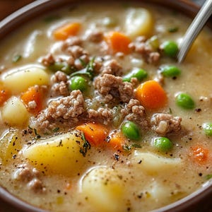 LA MEJOR RECETA de sopa cremosa de papas y hamburguesas hecha en olla de cocción lenta Descargar.