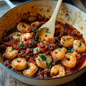 BEST RECIPE For Homemade Spicy Shrimp & Beef Skillet Recipe Download.