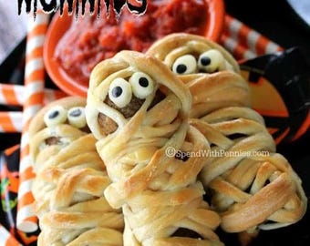 Kids Halloween Appetizer Ideas For Adults Homemade Spooky Mummy