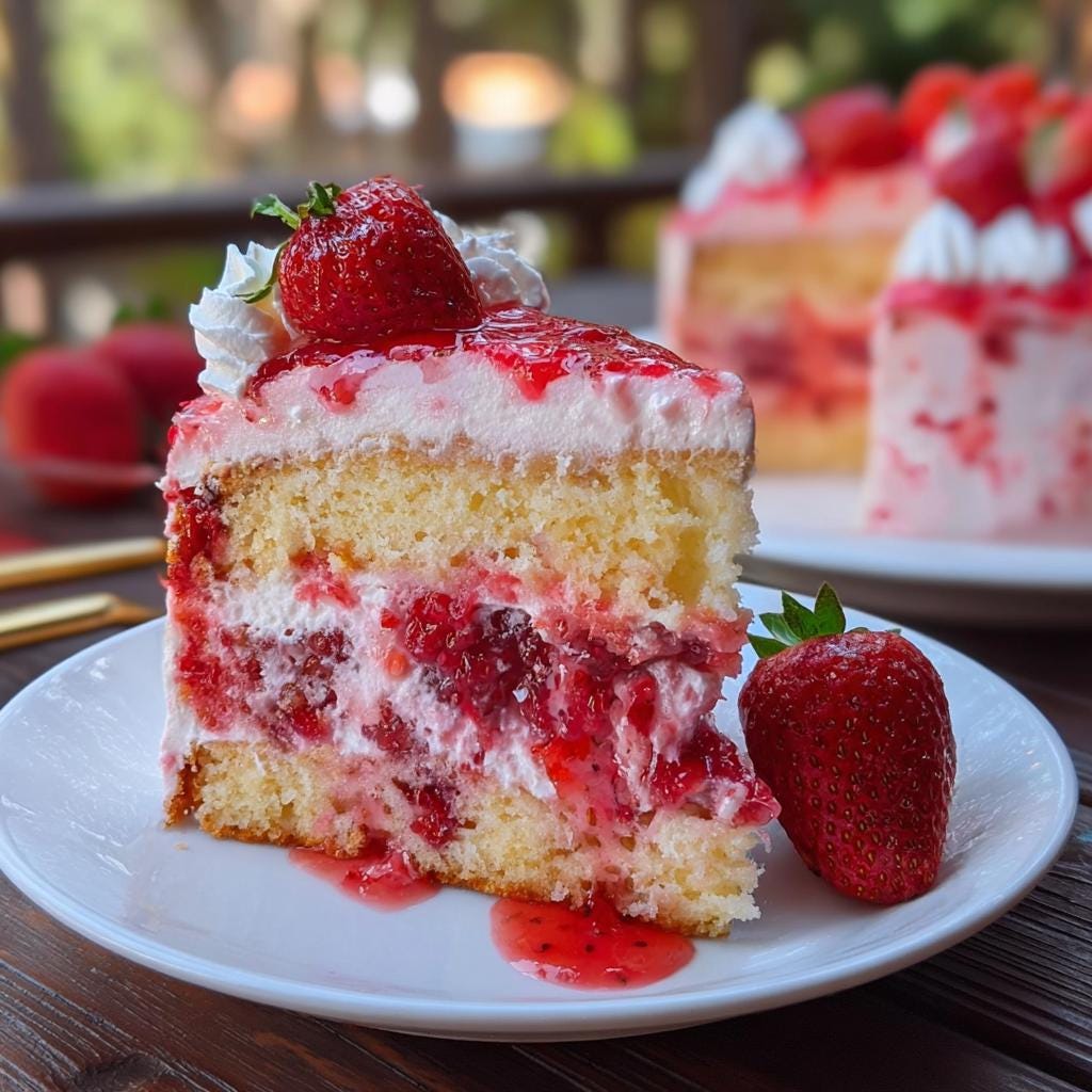 EASY RECIPE for Strawberry Cream Layer Cake Recipe: Step-by-step Guide ...