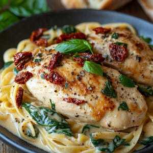 BEST RECIPE For Garlic Chicken with Creamy Spinach and Tomatoes Download.