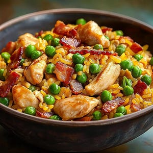 Einfaches Hausgemachtes Rezept für Hühnchen Reis (Digitaler Download)
