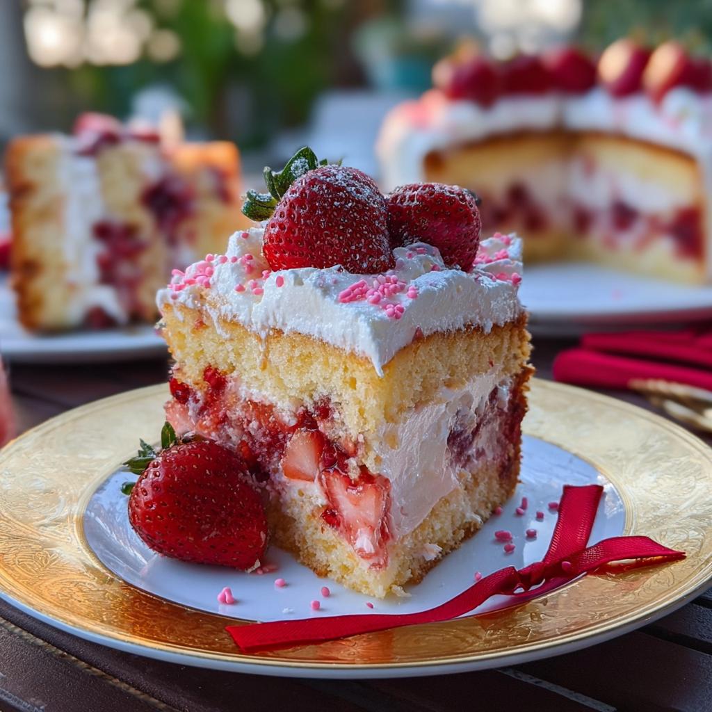 EASY RECIPE for Strawberry Cream Layer Cake Recipe: Step-by-step Guide ...