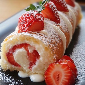 Strawberry Shortcake Cheesecake Rolls Recipe: Easy Dessert (Digital Download)