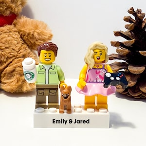 Custom Couple Minifigures | Gift for Couple, Anniversary Gift, Collectible Display, Gift for Him, Gift for Her, Personalized Gift, Birthday