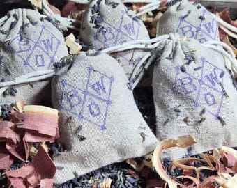 Set di 5 bustine di lavanda e cedro – Repellente naturale e calmante per tarme, deodorante per armadi